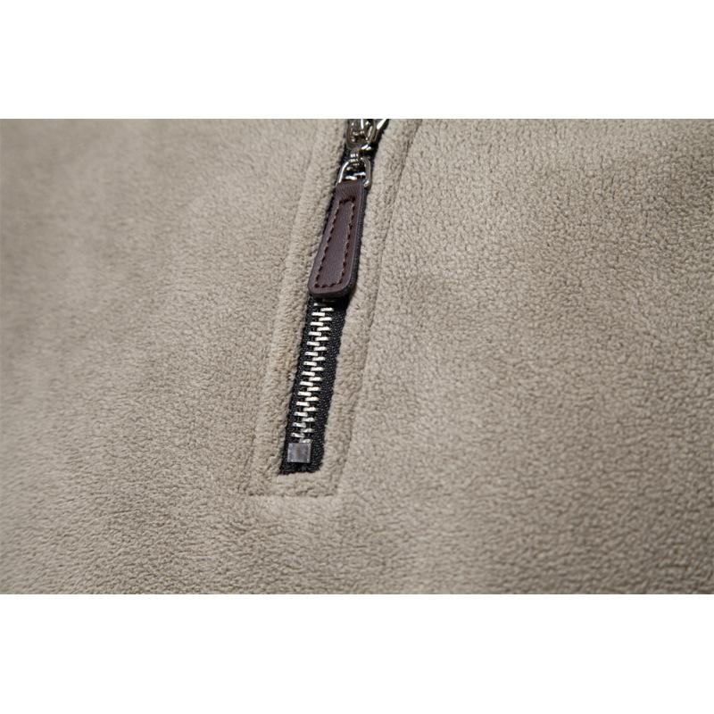 Men's Fall And Winter Stand-up Collar Half-zip Long-sleeved Sweater Casual Solid Color Men's Shaker Tops