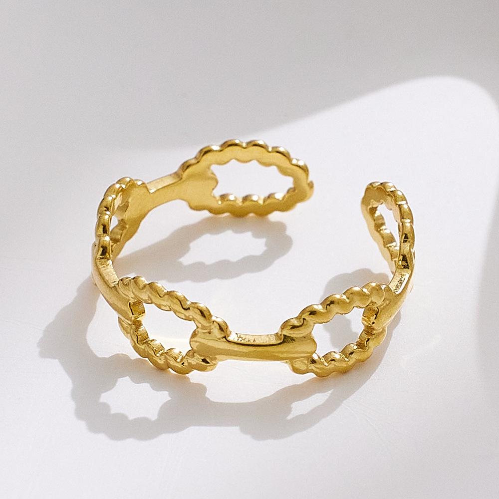 Schlichter Ring Hohlöffnung Verstellbarer Ring für Damen