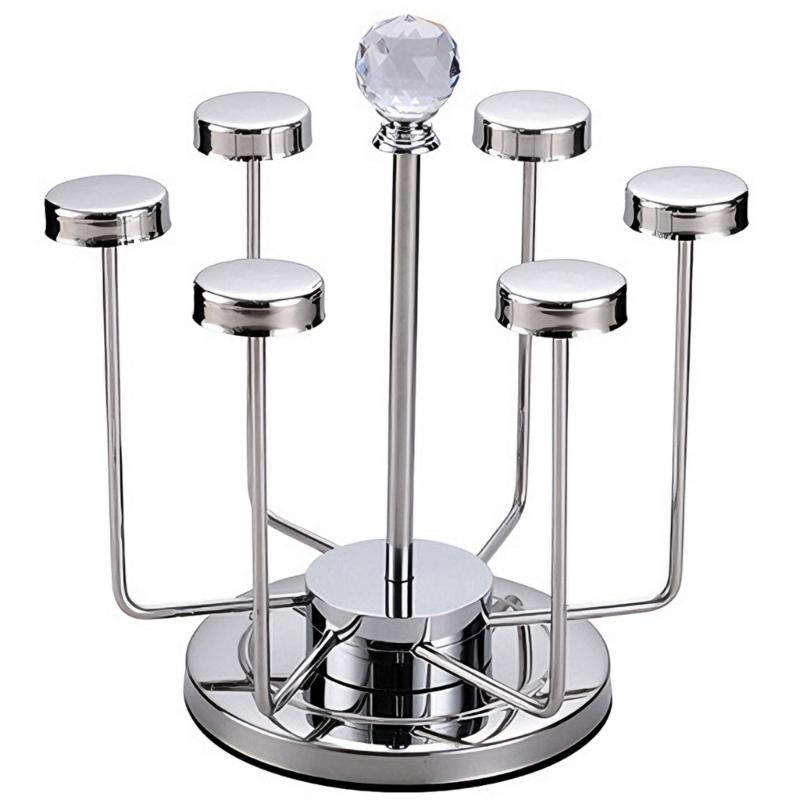 

Multifunctional Stainless Steel Organizers For Cups And Jewelry Display Rustproof Construction Elegant Styles серебряный