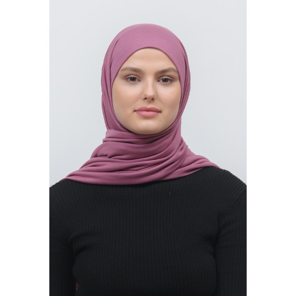 Hijab Combed Cotton Shawl Plain Black