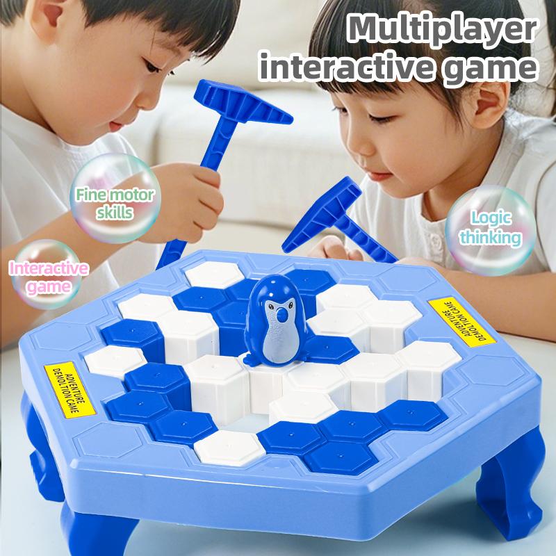 Save Penguin Ice Breaker Knocking Game - Interactive Wall Board Game With Disassembling Fun For Kids And Adults