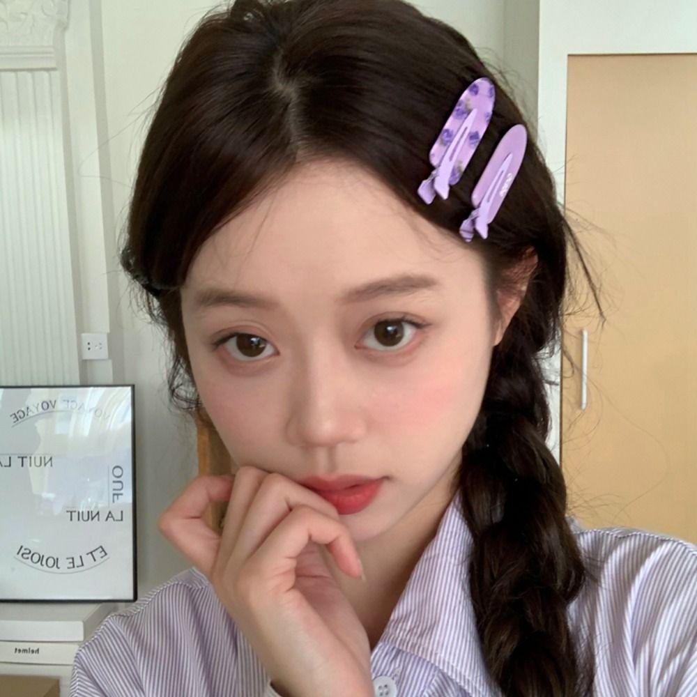 Geometry Fruit Hairpin Duckbill Clip Makeup Hair Clip Simple Traceless Hairpin  Daily