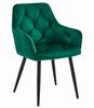 Jork Chair - Dark Green Velvet / Black Legs X 2