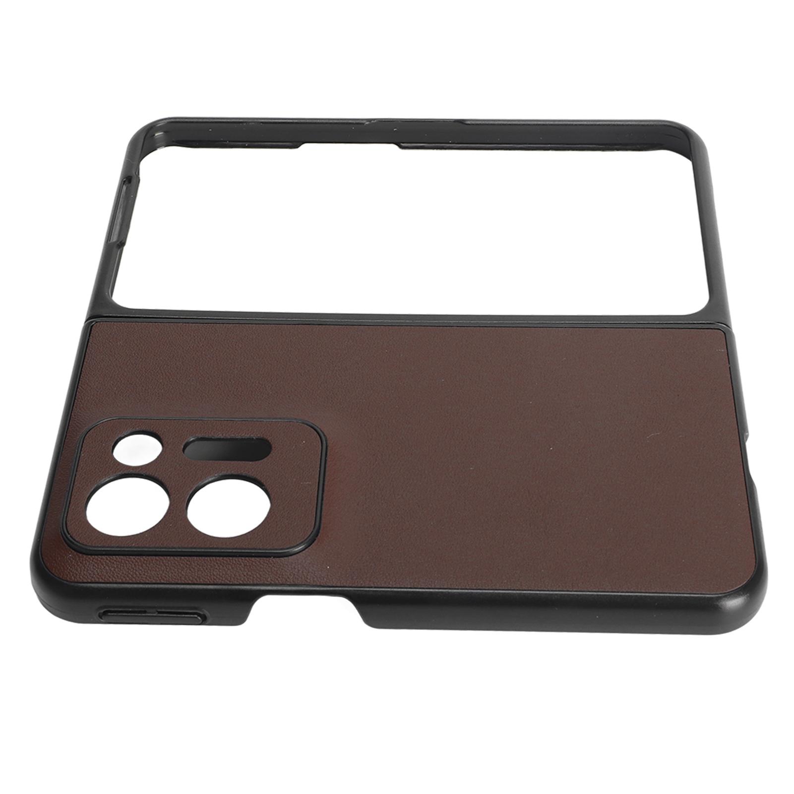 

Захисний чохол для телефону Протиударний Захист від падінь Натуральна шкіра Тонкий чохол для телефону для Find N2 коричневий