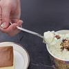 TAORANJU Stainless Steel Dessert Spoons, 4 Pcs Mini Pointed Coffee and Ice Cream Spoons for Cake, Yogurt, Sugar, Tea