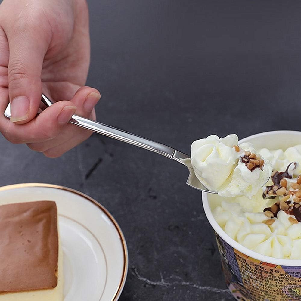 TAORANJU Stainless Steel Dessert Spoons, 4 Pcs Mini Pointed Coffee and Ice Cream Spoons for Cake, Yogurt, Sugar, Tea