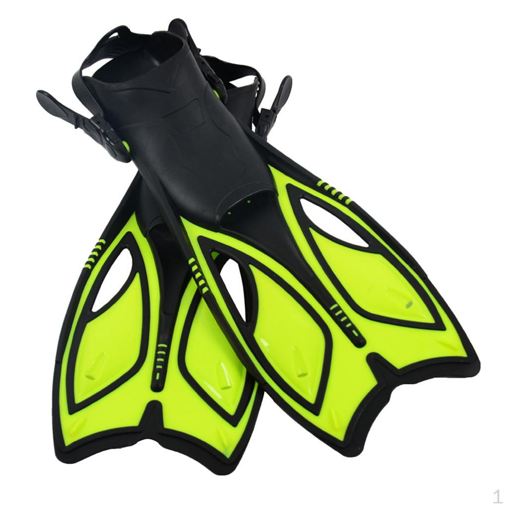 

Adjustable Adults Flippers Swimming Snorkeling Diving Training Yellow L