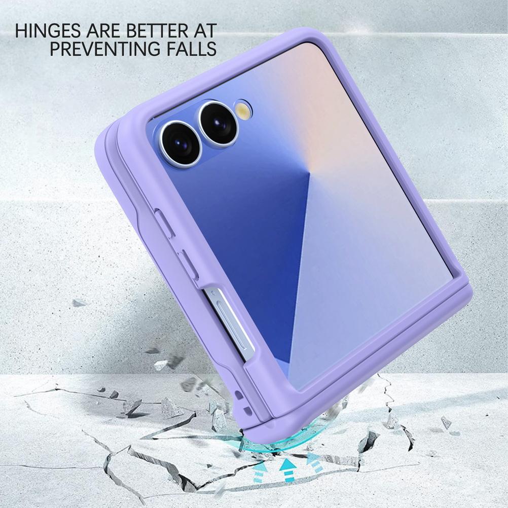 2 Credit Card Slot Automatic Spring Hinged Phone Case For Samsung Z Flip 7 6 flip7 Galaxy Z Flip 6 5 Lens protection Cover