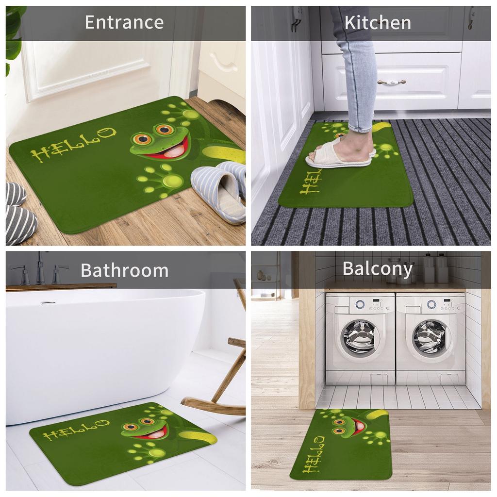 Happy Frog Doormat Mat Anti-Slip  Kitchen Bath Living Room Rug Carpet 40*60cm