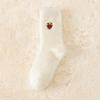 5pairs White Mink Fur Socks Soft Warm Winter Socks Women Christmas Santa Reindeer Snowman Cozy Fuzzy Plush Boot Home Sockings