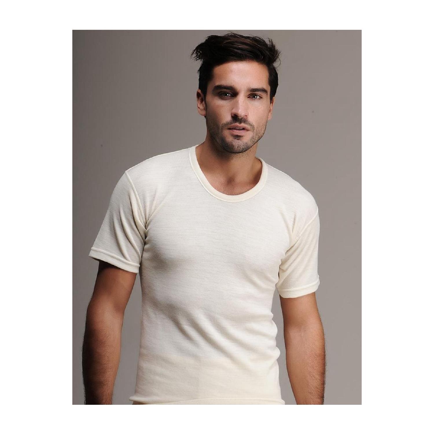 

Hasyn 100 Мужская шерстяная майка с коротким рукавом M дубильная кора