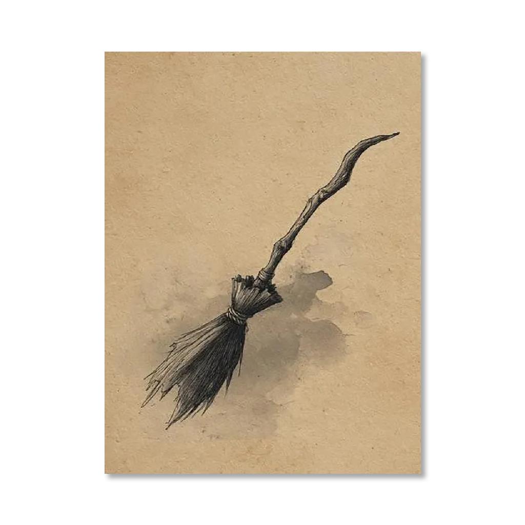 Autumn Leaves Jack-o-lanterns Canvas Prints Scary Witch Halloween Wall Art Posters for Modern Living Room Autumn Home Decor