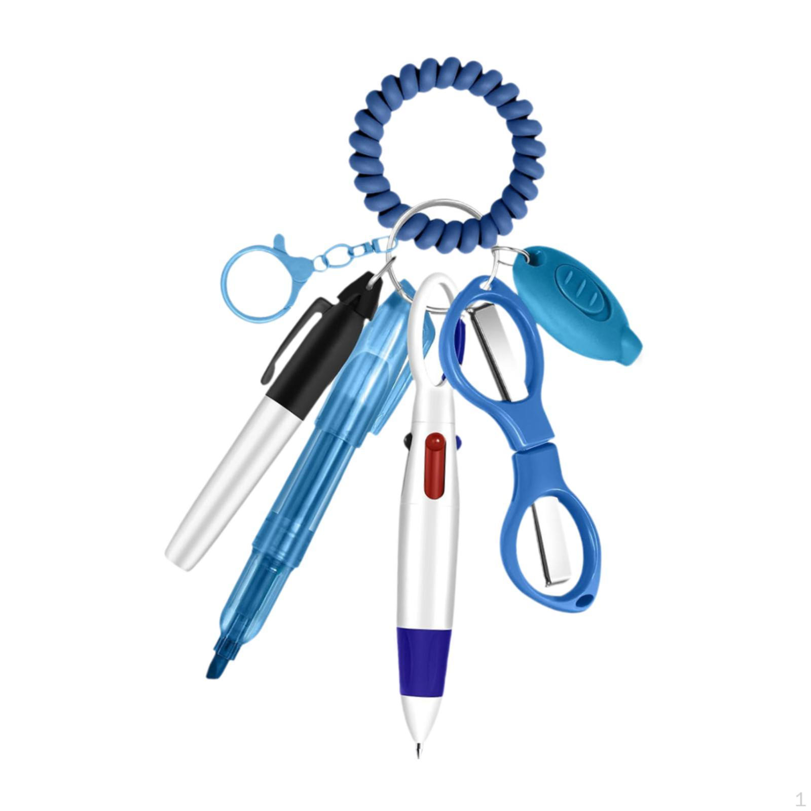 

Набор ручек для медсестры, цветная шариковая ручка, многофункциональная, прочная, компактная, с зажимом для брелка синий