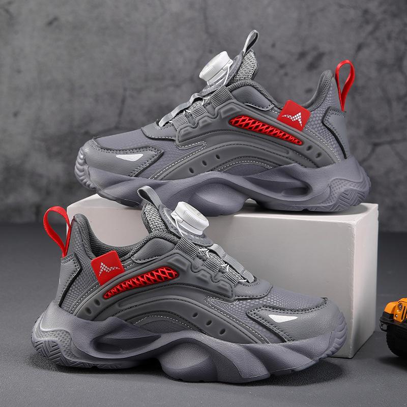 Boys' shoes 2025 autumn new children's sports mesh shoes comfortable and breathable middle and older children's running shoes tide