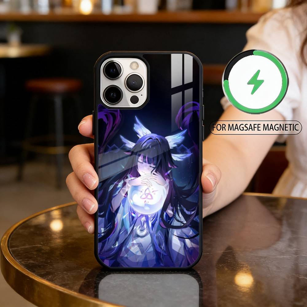 G-Genshin columbina Phone Case For iPhone17,16,15,14,13,12,11 Plus,Pro Max Magnetic For Magsafe Wireless Charging