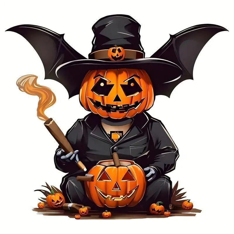 Halloween Pumpkin Themed Man Pattern Acrylic Pendant For Decoration Holiday