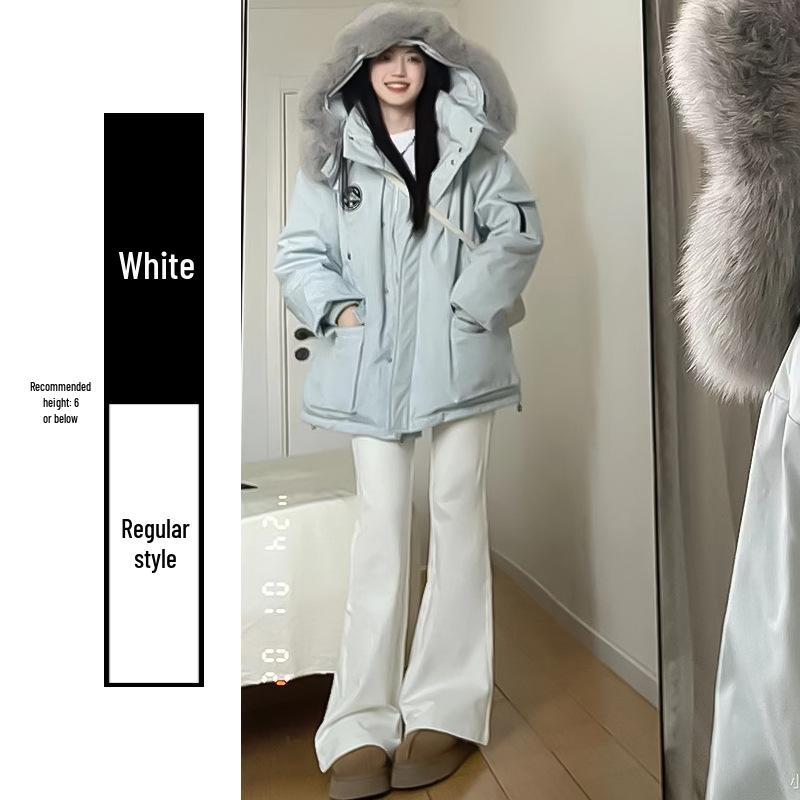 

Темно-серые велюровые расклешенные спортивные штаны с высокой посадкой для женщин - Осень/Зима 2024, облегающие, в американском повседневном стиле. Small