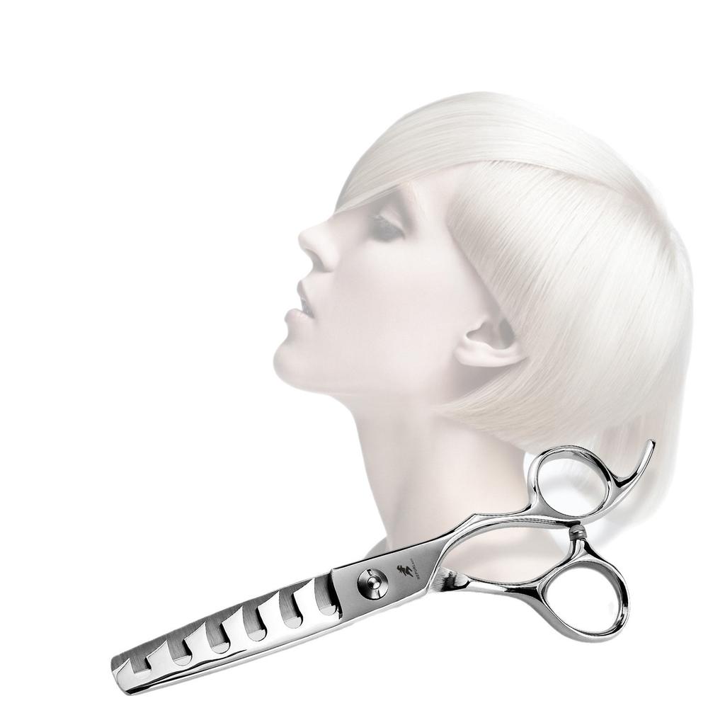 Forbici Luminose a Lisca di Pesce a 6 Denti da 6,0 Pollici, Personalizzate, Forbici per Capelli, Forbici per Capelli, Forbici Piatte, Forbici per Frangia