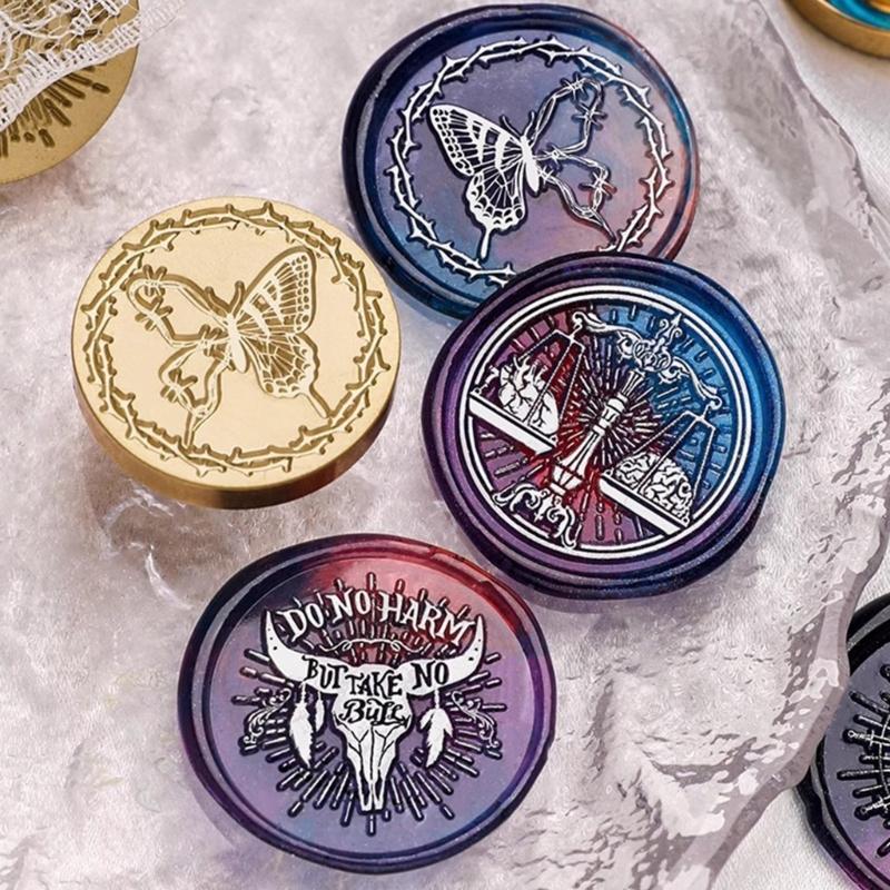 Präge Siegelwachs Stempelkopf Metall Siegelstempel Wachssiegel Stempelkopf Ersatz zum Versiegeln von Umschlägen & Grußkarten