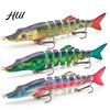 Professional Fishing Supplies 13CM/17G Multi-Jointed Lure, Realistic 8-Section Swimbait with Hooks, Lifelike Baits Bionic Hard Artificial Bait