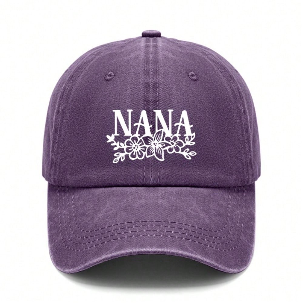 Nana Baseball Cap - Letter "NANA" Print Adjustable Breathable Casual Outdoor Sports Hat For Grandma Gift