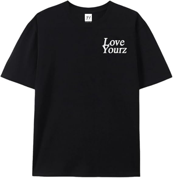 

Love YourZ Lyrics 2 Sided Graphic T-Shirt Black 5XL різнокольоровий