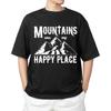 Mountains Are My Happy Place T-shirt Men's Women's Tops Tees