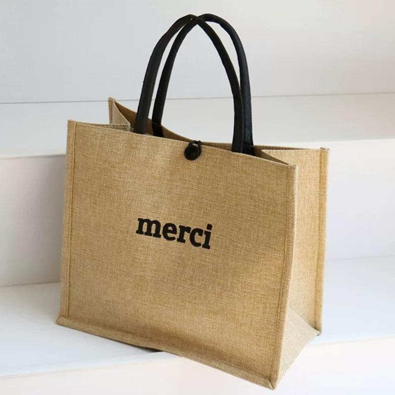 Canvas bag large capacity linen handbag female mommy bag work commuting tote bag handbag shopping bag