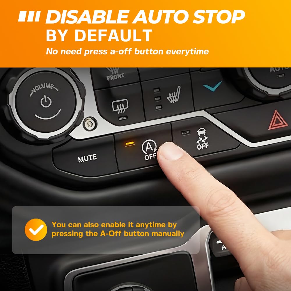 Auto Start Stop Eliminator for 2018-2024 J-eep Wrangler JL & 2020-2024 Gladiator JT Auto Stop Eliminator Engine Auto Stop/Start