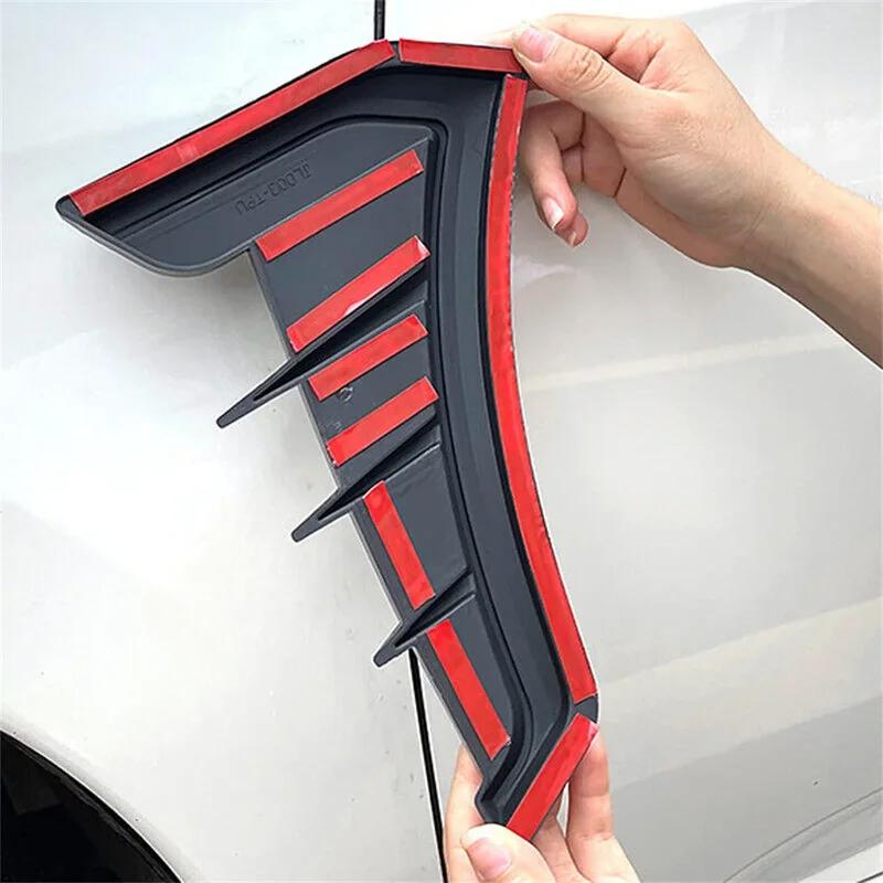 Car styling exterior accessories 1 pair universal black carbon car fender side vents air intake hole grille sticker cover