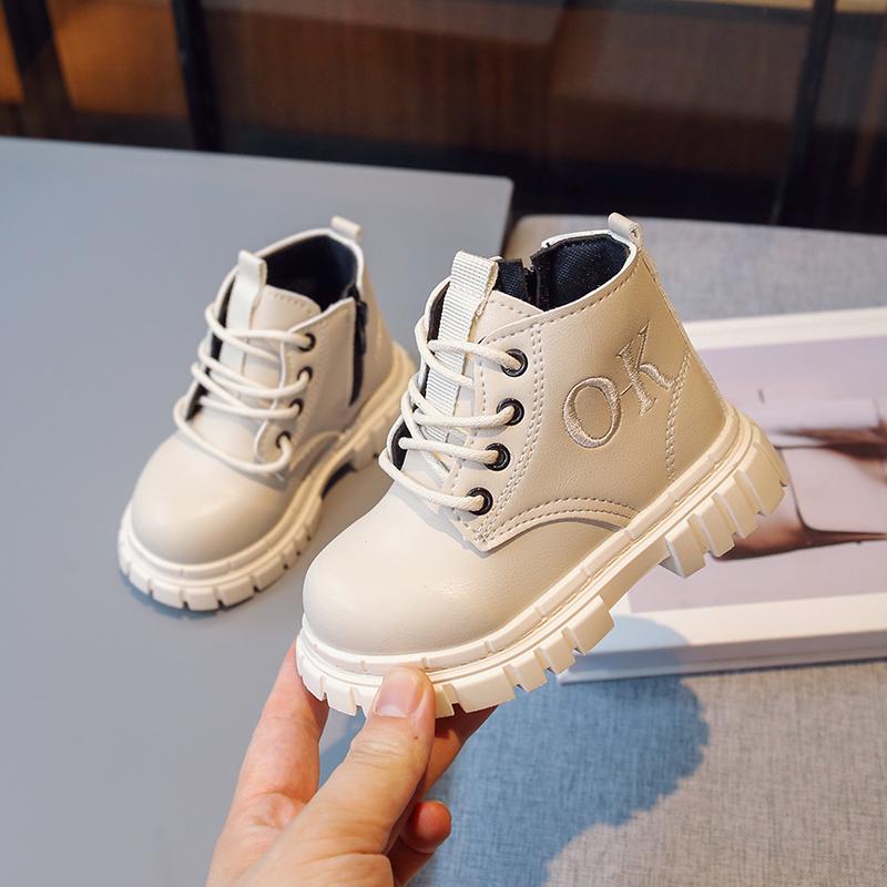 2024 Boots for Kids Girls Embroidery Britain Style Classic Cool Toddler Boots for Boys Children Fashion Casual Ankle Boot Spring