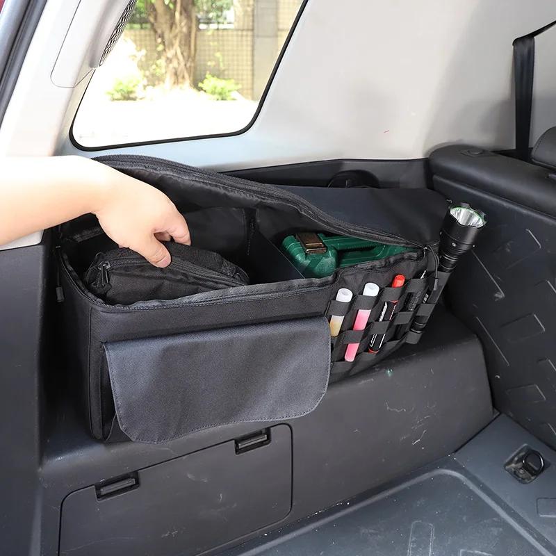 For Toyota FJ Cruiser 2007-2025 Car Trunk Side Storage Box Net Pocket Front Co-pilot Storage Bag Car Accessories