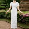 Women Short Sleeve Blouse and Slim Long Skirts Casual Two Piece Sets