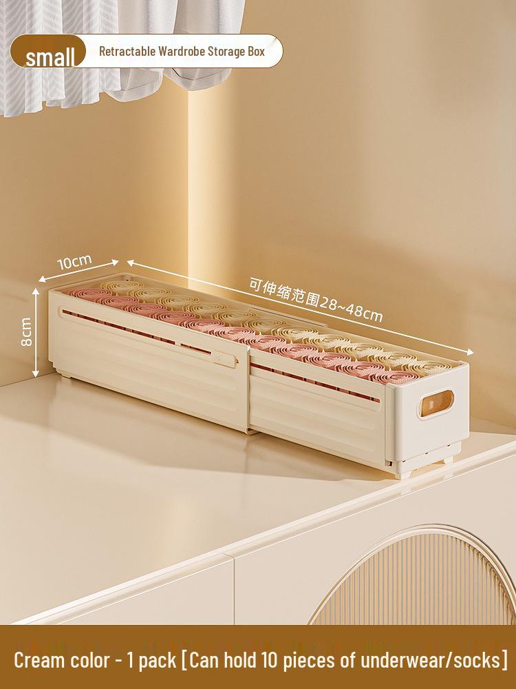 

Plastic Wardrobe Organizer: Clothes & Toy Storage Box with Desktop Drawer and Underwear Organizer 1 Piece Folding Expandable