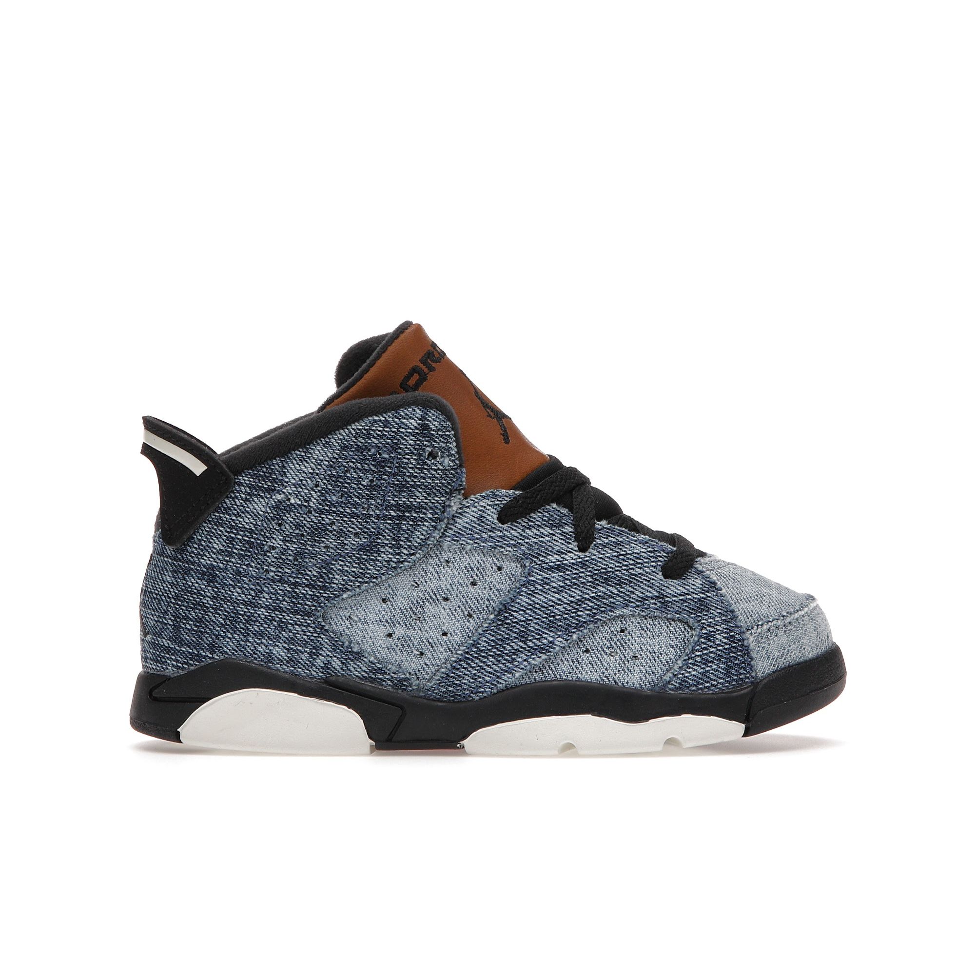 

Кроссовки Air Jordan 6 Retro TD Washed Denim Baby Blue Sail Varsity-Red CV5488-401
