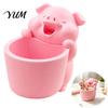 3D Printed Piggy Decor Cute Storage Pot, Cartoon Pig Shaped Pen Holder, Desktop Holder for Desk Makeup Brush Organizer, Multifunctional Container