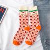 Lolita Mid-Calf Graffiti Kitten Socks - Trendy Japanese Illustration for Autumn/Winter
