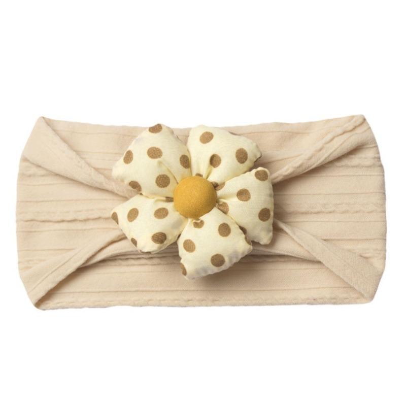 

Новая детская повязка на голову, милая и удобная детская повязка на голову с цветком в горошек, мягкие детские аксессуары для волос