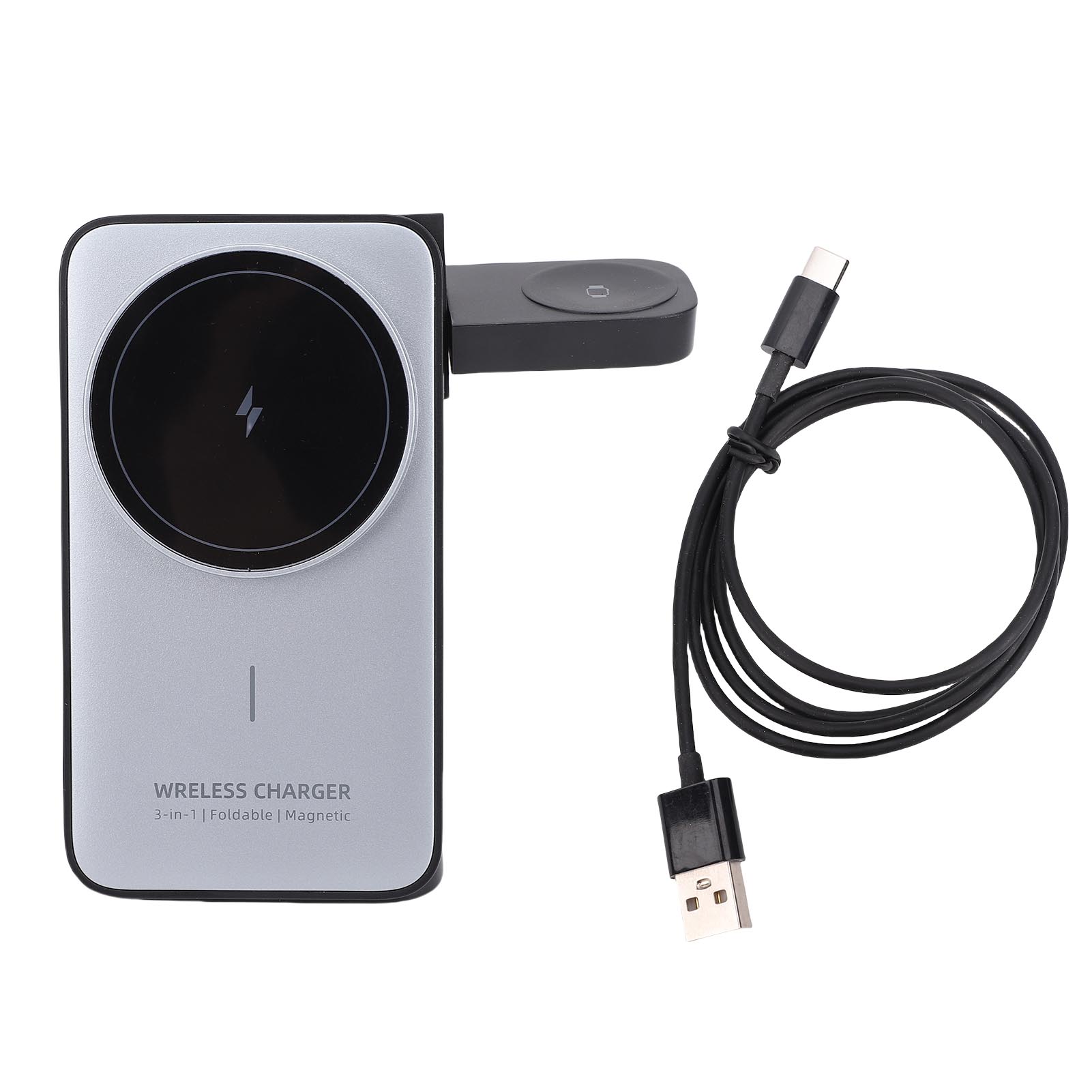 

Беспроводное зарядное устройство 3 в 1 15 Вт Складная магнитная беспроводная зарядная станция для телефона, часов, наушников