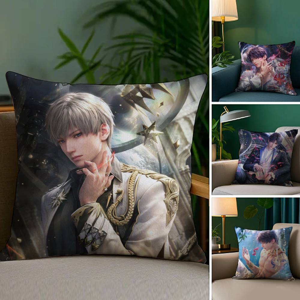 R-Rafayel Love D-Deepspace Pillow Case Sofa Living Room Bedroom Double-sided Printing Square Cushion Nap Time Cushion Cover