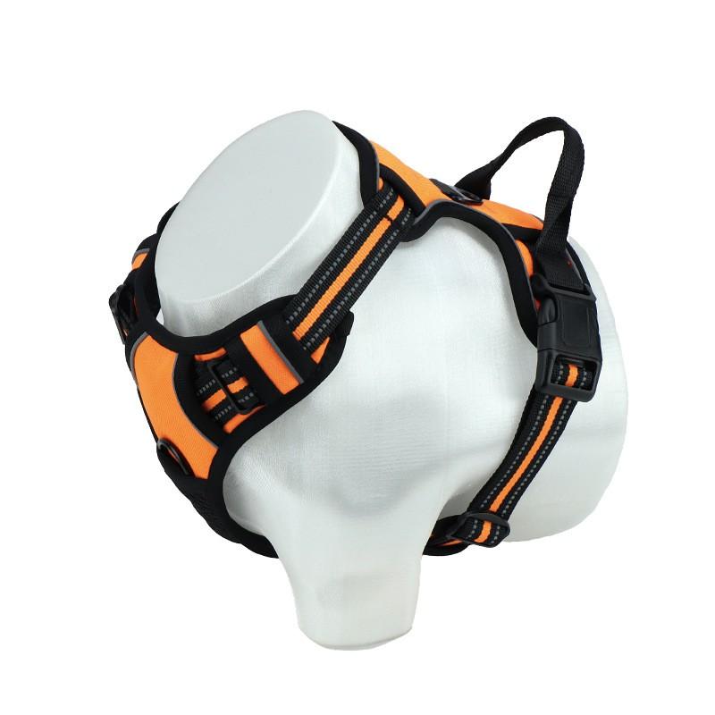 Adjustable Reflective Dog Harness Small Medium Large Breeds Walking Leash No Pull Chest Strap Golden Retriever Labrador