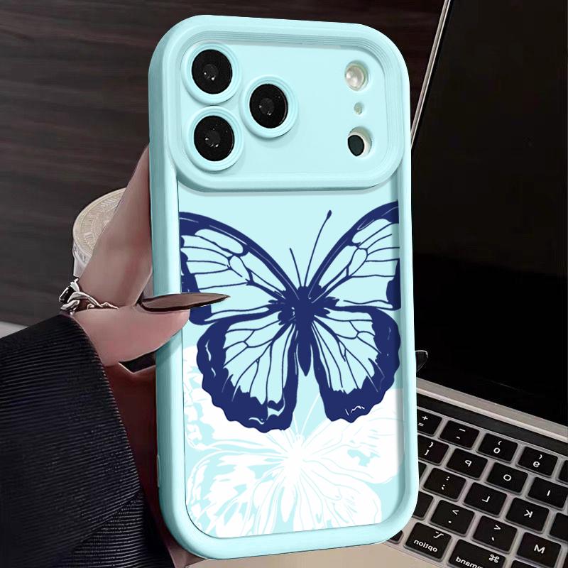 Colorful Butterfly Soft TPU Phone Case For iPhone Air 16e 17 16 15 14 Pro Max 13 12 Pro 15 16 14 Plus Shockproof Silicone Cover