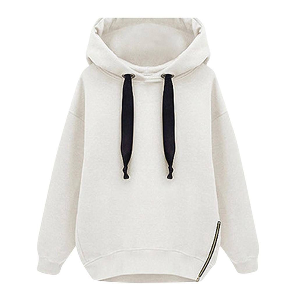 Europe and the United States loose long-sleeved hooded thick long Sweatshirt