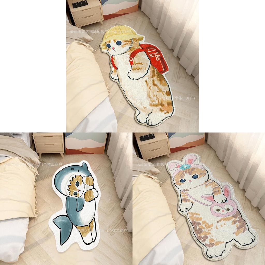 Tappeto Peluche Cartoon Mofusand con Design Stampato per Bagno Porta Ingresso Decorazione