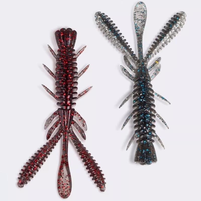 20Pcs Swimbait Lures Jig Soft Lures Shrimp Artificial Shrimp Baits Floating Shrimp Fishing Baits Wobblers for Trout