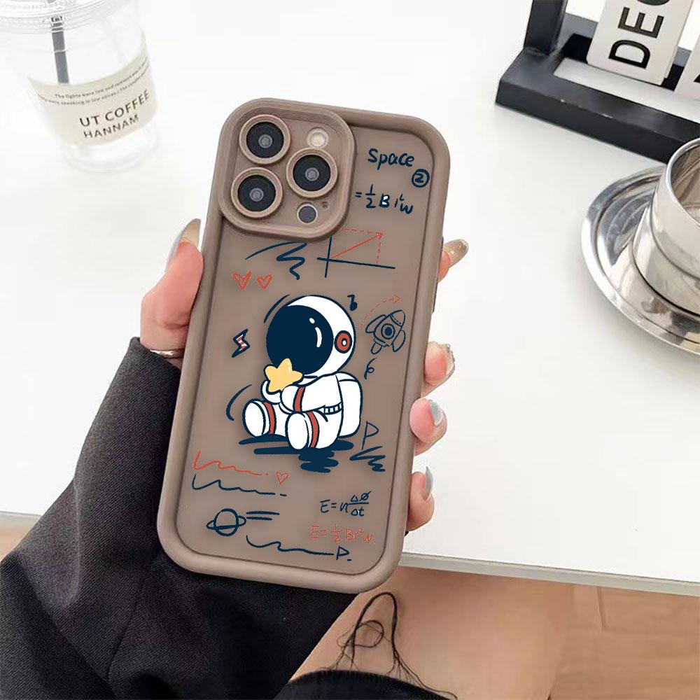 Cartoon Astronaut Space Phone Case For VIVO V60 V21 V23E V25 V27 V27E V29 V29E V30 V30E V40 V50 X80 X90 X100 X200 Shell Cover