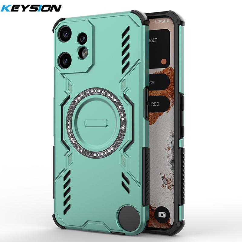 KEYSION Hollow Heat Dissipation Case for Nothing CMF Phone 2 Pro Magnetic Cooling Shockproof Phone Cover for for CMF Phone 2 Pro