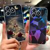 4G Clear For Realme Note 60 Case RMX3933 Luxury Butterfly Love Flowers Cool Lion Painted Phone Case For Realme Note 60X RMX3938