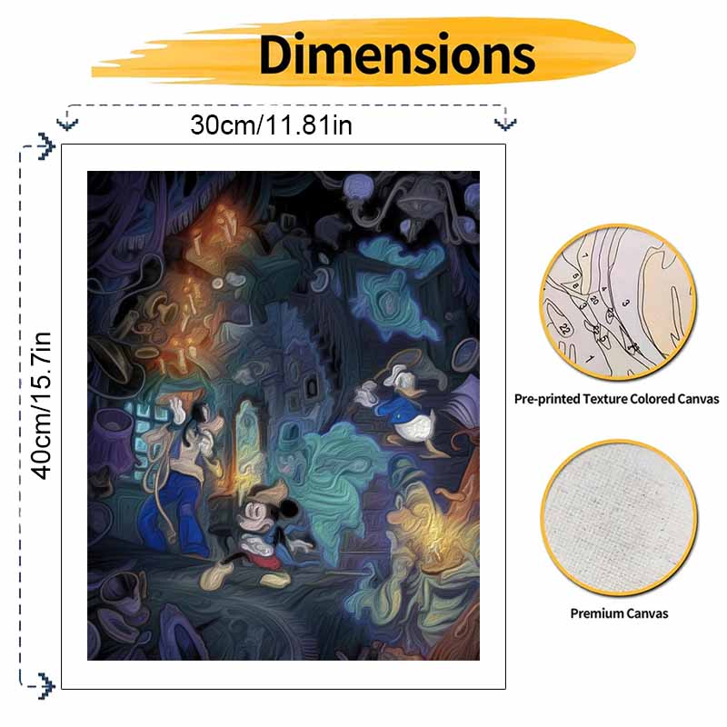 Disney Oil Painting Haunted Mansion DIY Art Painting Home Decoration