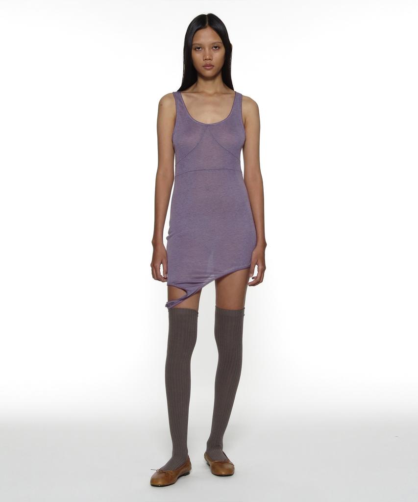 Partimento Woman Pwc Sheer Transform Sleeveless Dress_Purple